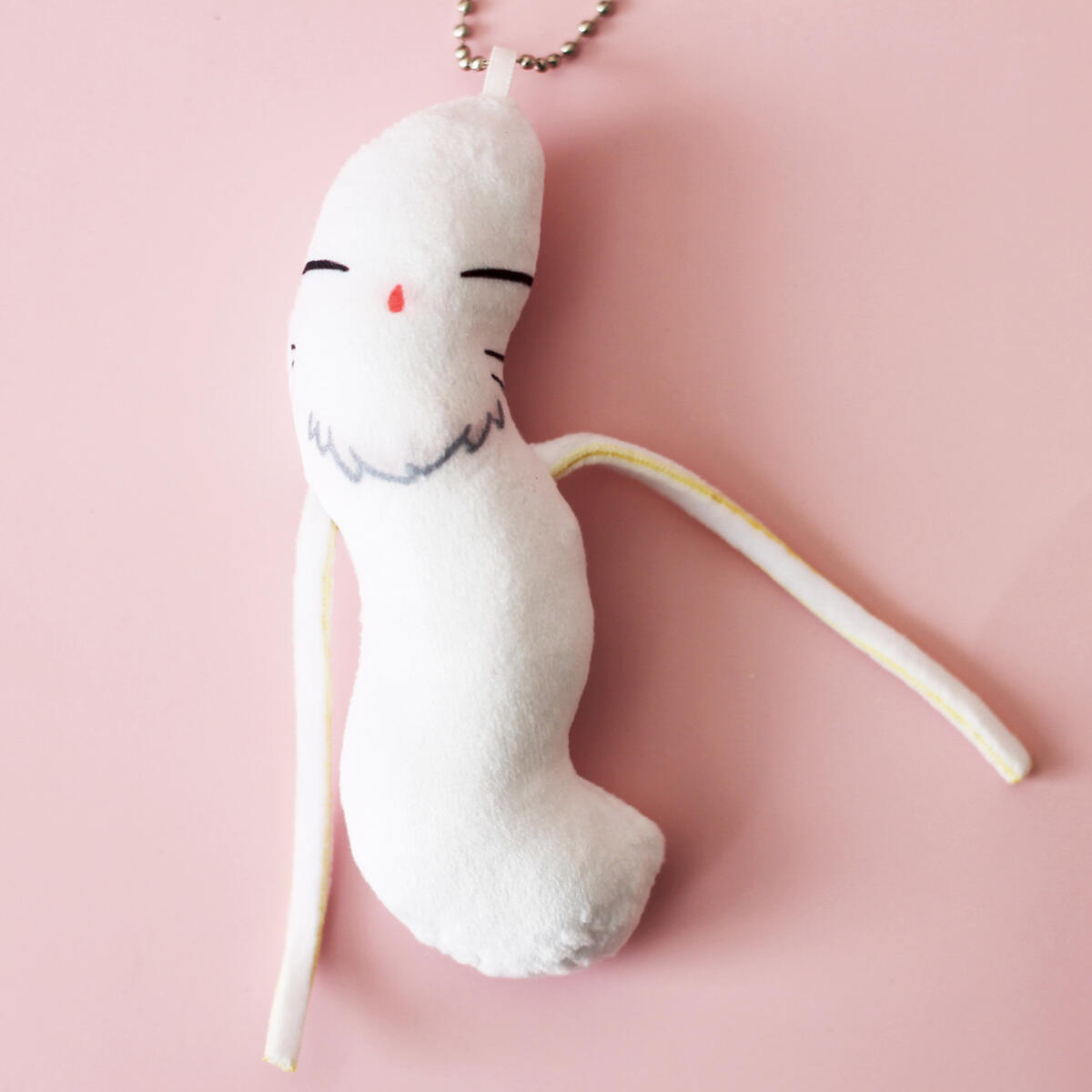 Noogle Moogle (Noogle) Squiggly Plush Keychain. FFXIV.