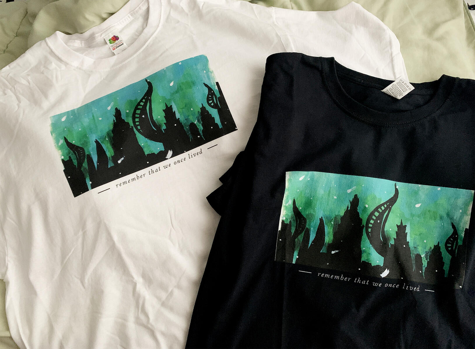 Amaurot T-Shirt featuring Skyline Painting. FFXIV.
